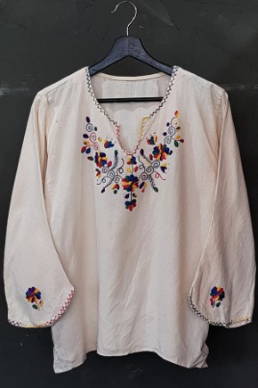 90&#039;s None - Boho Floral - Embroidered (여성 L)