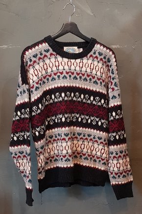 Pattern Ski Sweater-Wool 85% (L)