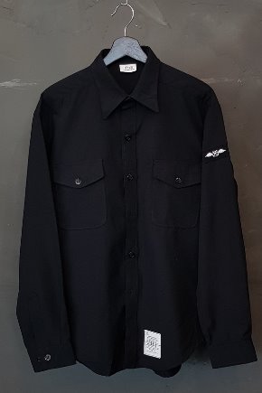 90&#039;s US Navy Naval Dress Shirt-Anchor (L)