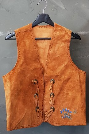 80&#039;s None - Genuine Leather - Made in U.S.A. (M)
