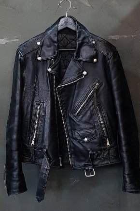 80&#039;s None - Motorcycle - Genuine Leather - Quilted Lined - Hard Leather - Made in U.S.A. (M)