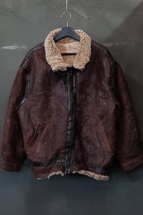 90&#039;s None - Type B-3 - Suede Shearling - Aviator - Genuine Leather (L)
