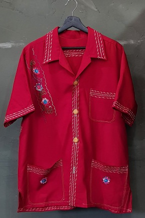 80&#039;s None - Boho Floral - Embroidered (여성 XL)