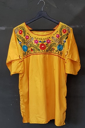 90&#039;s None - Boho Floral - Tunic - Embroidered (여성 XL)